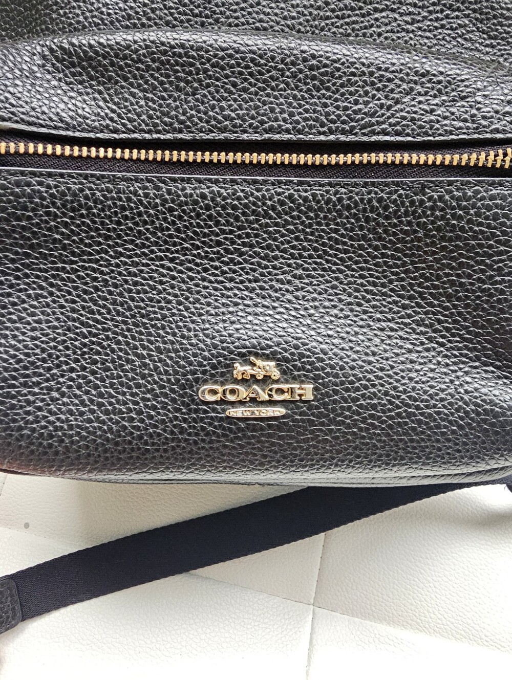 Authentic COACH Black Pebbled Leather Mini Backpack - Gold Hardware - Picture 3 of 15